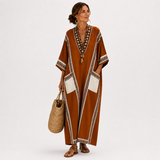 NADIA TERRACOTTA ETHNIC CAFTAN