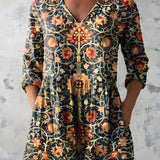 LILIAN | LONG V-NECK BLOUSE