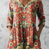 AMOURA | LONG V-NECK BLOUSE