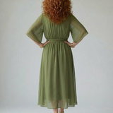 ELRIC | LIGHT DRAPED MIDI DRESS