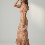 VIANNE | SANFTES MAXIKLEID MIT HOHEM KRAGEN