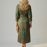 LUNE | NATURAL WRAP MIDI DRESS II