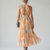 ELIN | SOFT HALTER MIDI DRESS