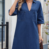 VIVIANE - CASUAL DENIM DRESS
