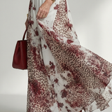 ORLUNE | DRAPED WHITE MAXI DRESS
