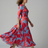 CELINE | WRAP COLLAR MIDI DRESS
