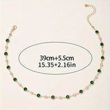 NECKLACE EMERALD GREEN PENDANT