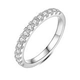 MOISSANITE WEDDING BAND | WHITE GOLD JEWELLERY
