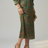 LUNE | NATURAL WRAP MIDI DRESS II
