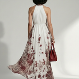 ORLUNE | DRAPED WHITE MAXI DRESS