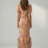 VIANNE | SANFTES MAXIKLEID MIT HOHEM KRAGEN