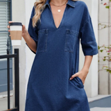 VIVIANE - CASUAL DENIM DRESS