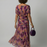 CALEN | OFF-SHOULDER FLOW MIDI DRESS