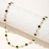 NECKLACE EMERALD GREEN PENDANT