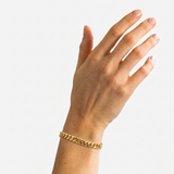CHAIN CUBAN BRACELET | WHITE GOLD JEWELLERY