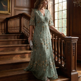 SELORA | HALTER BLOOM FLOW MAXI DRESS