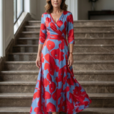 CELINE | WRAP COLLAR MIDI DRESS