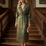 LUNE | NATURAL WRAP MIDI DRESS II
