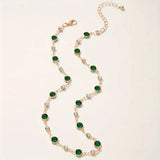 NECKLACE EMERALD GREEN PENDANT