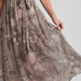 MIRABEL | SWING SLEEVE GATHERED WAIST FLORAL DRESS