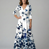 CELINE | WRAP COLLAR MIDI DRESS
