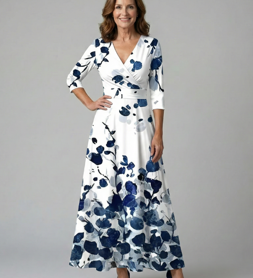 CELINE | WRAP COLLAR MIDI DRESS