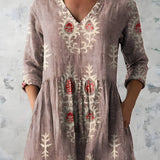 EVERLY | LONG V-NECK BLOUSE