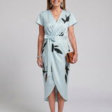 CYPRESS | FLOWING SLEEVE BOTANICAL PRINT MIDI DRESS