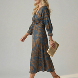 LUNE | NATURAL WRAP MIDI DRESS