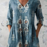 EVERLY | LONG V-NECK BLOUSE