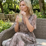 MIRABEL | SWING SLEEVE GATHERED WAIST FLORAL DRESS