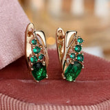 CLUSTER EMERALD OVAL STONES ROUND DANGLE EARRINGS | GOLD JEWELLERY