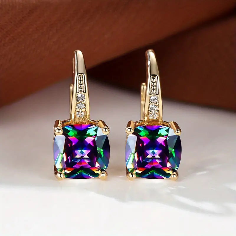 CRÉOLES MYSTIQUE SAPHIR PIERRE | GOLD JEWELLERY