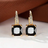 MYSTIC SAPPHIRE STONE HOOP EARRINGS | GOLD JEWELLERY II