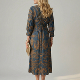 LUNE | NATURAL WRAP MIDI DRESS