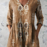 EVERLY | LONG V-NECK BLOUSE