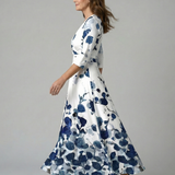 CELINE | WRAP COLLAR MIDI DRESS