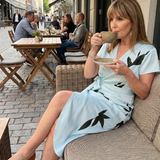 CYPRESS | FLOWING SLEEVE BOTANICAL PRINT MIDI DRESS