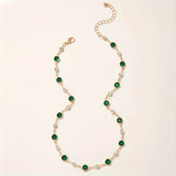 NECKLACE EMERALD GREEN PENDANT