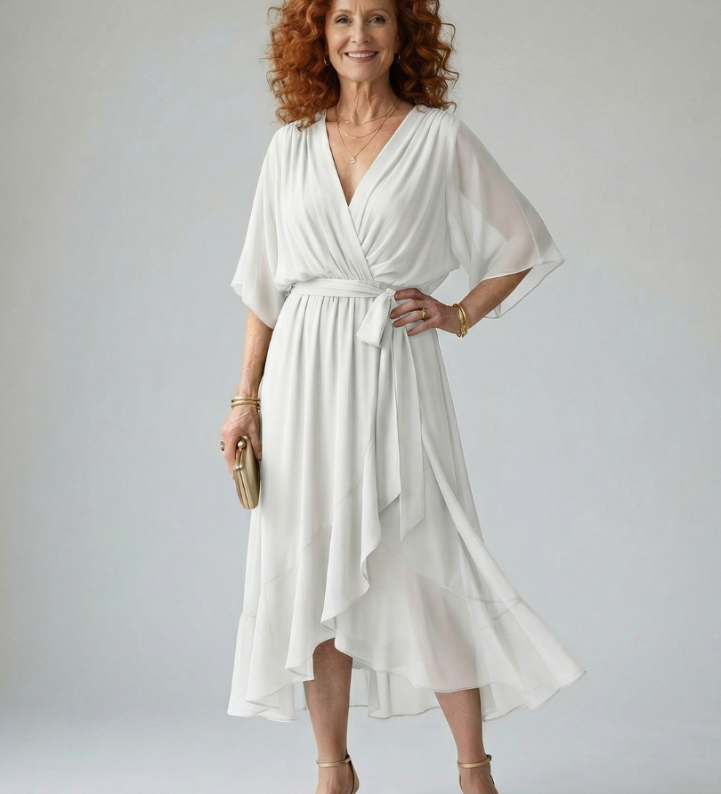 ELRIC | LIGHT DRAPED MIDI DRESS