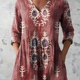EVERLY | LONG V-NECK BLOUSE