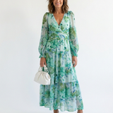 ALTHEA | LONG-SLEEVE FLORAL MAXI DRESS