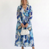 ALTHEA | LONG-SLEEVE FLORAL MAXI DRESS
