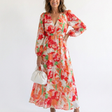 ALTHEA | LONG-SLEEVE FLORAL MAXI DRESS