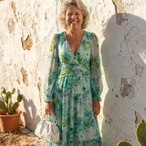 ALTHEA | LONG-SLEEVE FLORAL MAXI DRESS