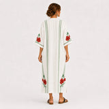 ELENA WHITE ROSES CAFTAN
