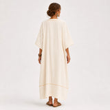 FARAH BEIGE STRIPES CAFTAN