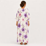 INÉS WHITE FLORAL CAFTAN