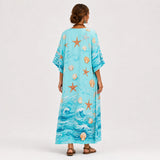 LUCÍA TURQUOISE NAVY CAFTAN