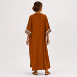 NADIA TERRACOTTA ETHNIC CAFTAN